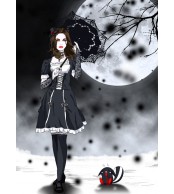 fille gothique silhouette