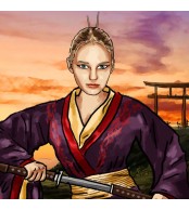 Samouraï Fille - format Portrait