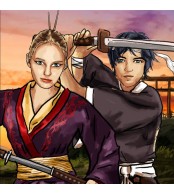 Couple Samouraï - format portrait
