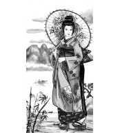 Geisha Estampe - format silhouette